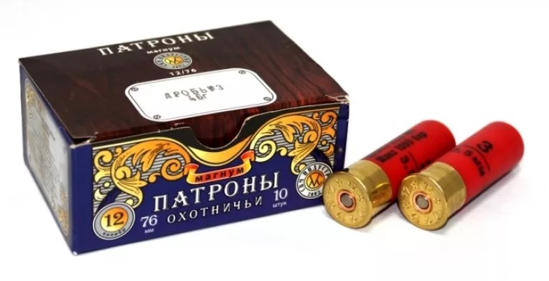 Патрон СКМ 12/76 №3 Магнум 46гр. (10)