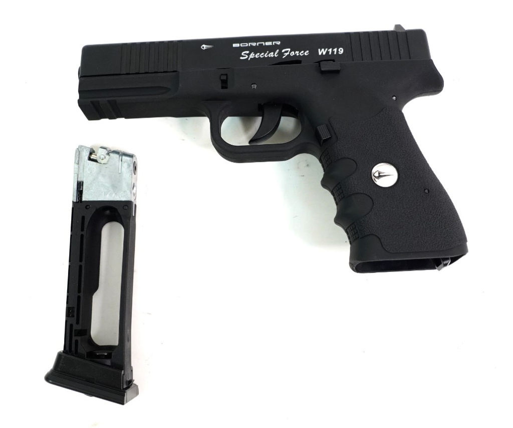 Пневматический пистолет BORNER W119 (Glock 17) k.4,5мм. (2)