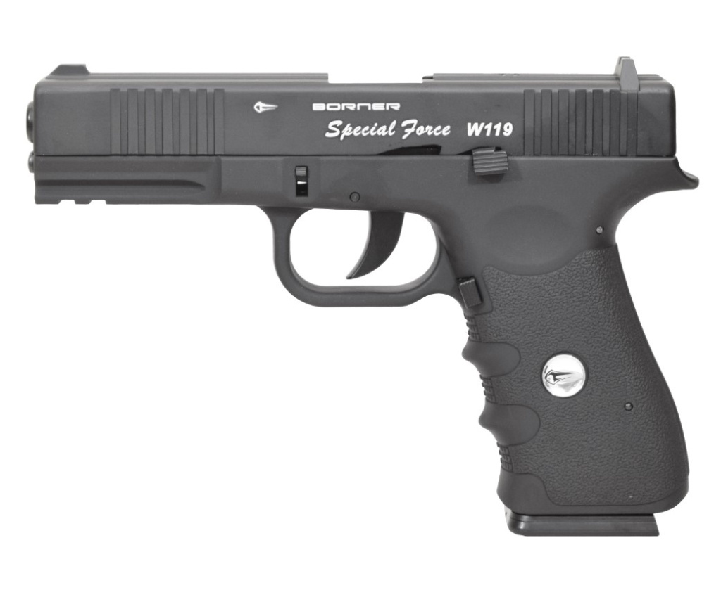 Пневматический пистолет BORNER W119 (Glock 17) k.4,5мм. (1)