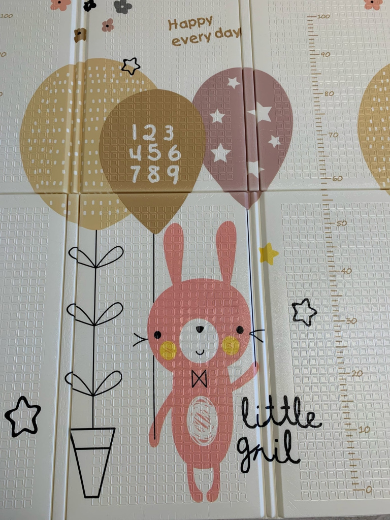 Коврик Baby Animals Flex 1970х1280х10 складной белый 50кг/м3