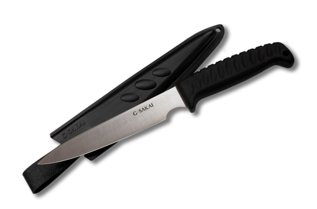 Нож G.SAKAI 165мм сталь 440,рукоять kraton rubber/GS-10820/