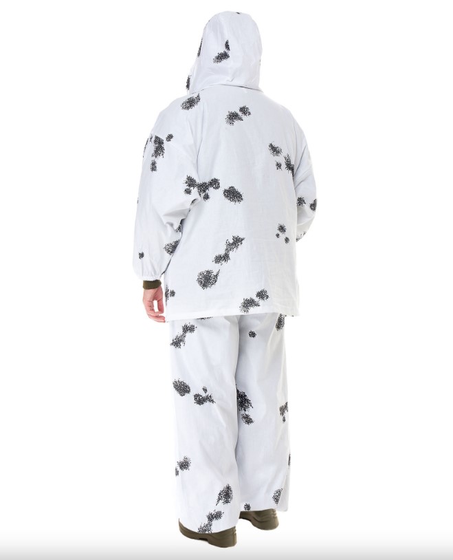 Костюм маскировочный Метель зимний Клякса с молнией бязь