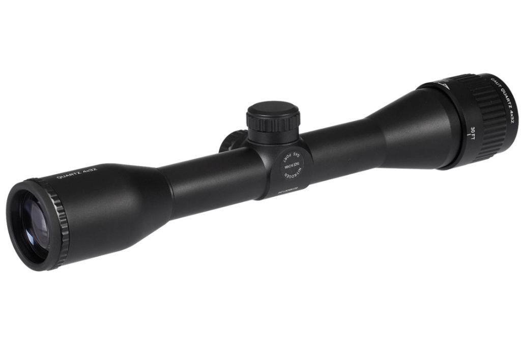 Прицел Gaut Quartz 4*32,АО-параллак.сетка 3(Mil-Dot),б/подстветки, 25,4мм,поправки 1/4 МОА/Q432АО-3/