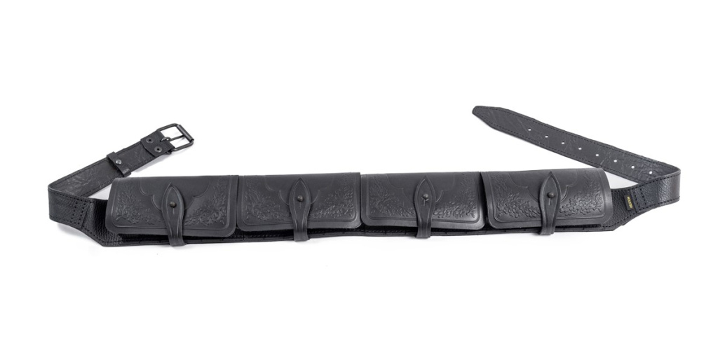 Патронташ Хольстер 12к закрытый кожа черный /190040033/