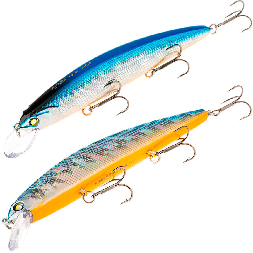 Воблер Akara Fancy 110SP 17 гр. (3/5 oz 4,3 in)  A82/206/208/212