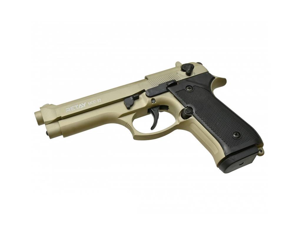 Макет охолощенный пистолета MOD92 (Beretta 92) сатин к.9мм РАК (2)