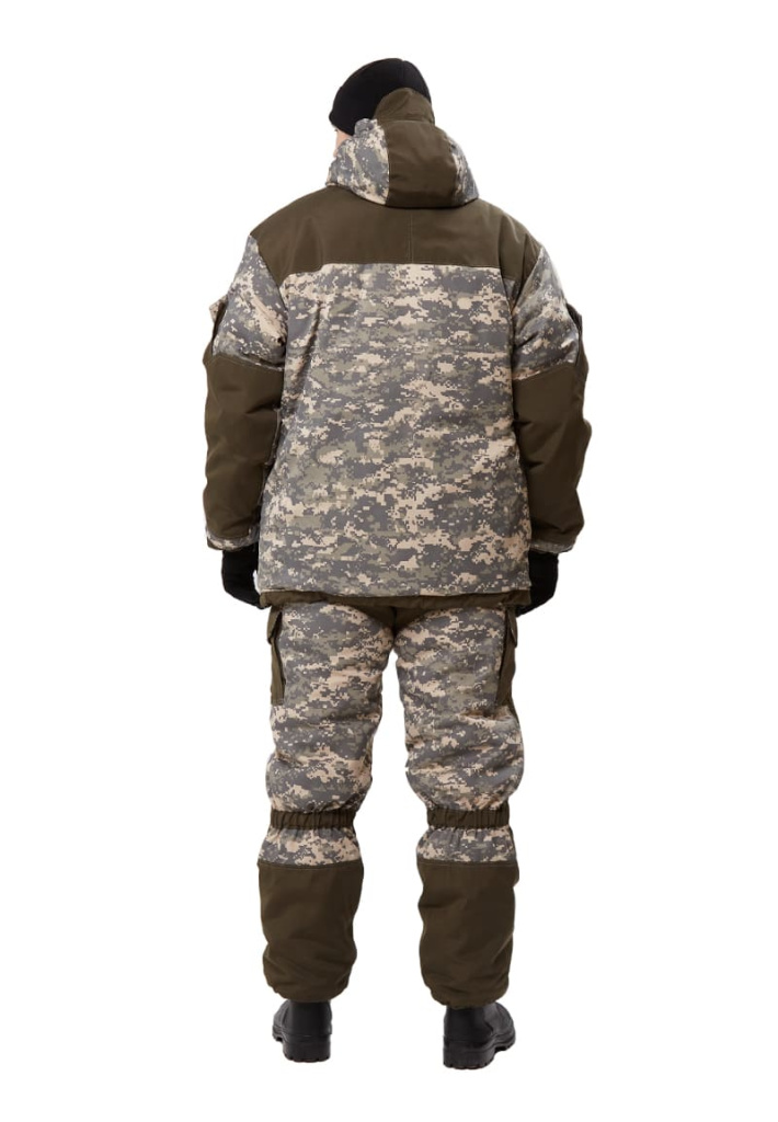 Костюм УРСУС Горка зимний Грета цифра т.сер/хаки /КОС288-3М-ЦИФРА СЕРЫЙ/