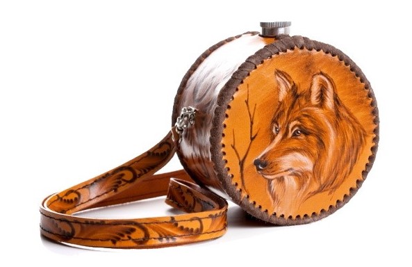 Фляжка Ладья 750мл круглая