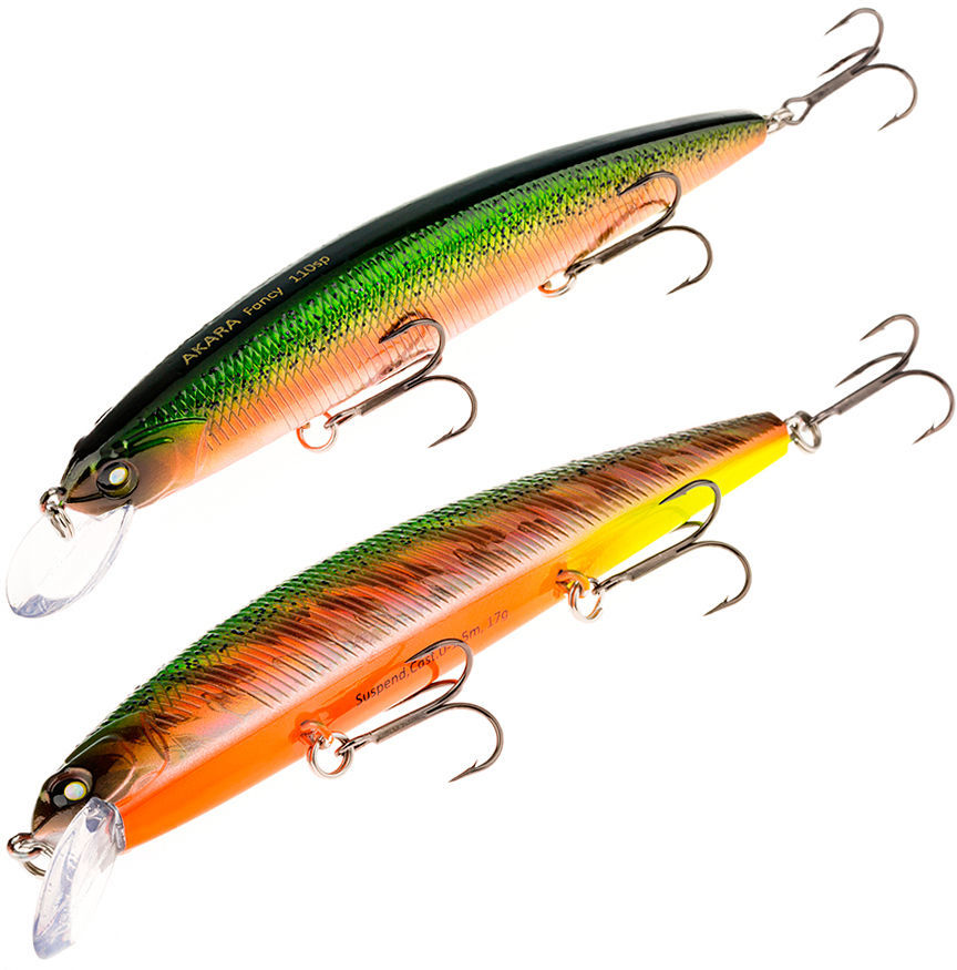 Воблер Akara Fancy 110SP 17 гр. (3/5 oz 4,3 in)  A82/206/208/212