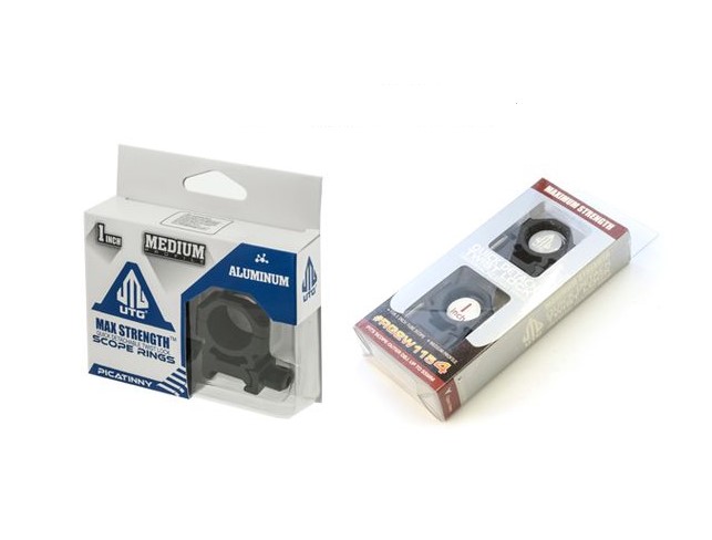 Кольца Leapers UTG Max Strength 25,4мм быстросъемные на Weaver средние с винт.зажимом /RG2W1154/