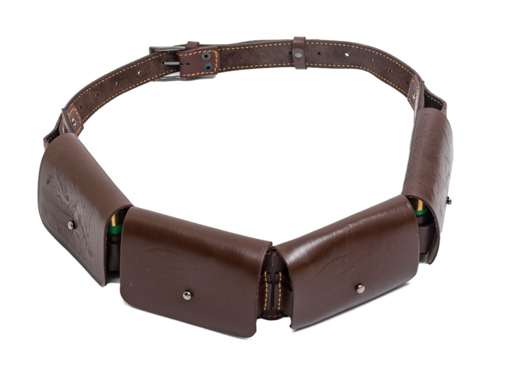 Патронташ Хольстер 12к закрытый Люкс кожа коричневый/190120035/
