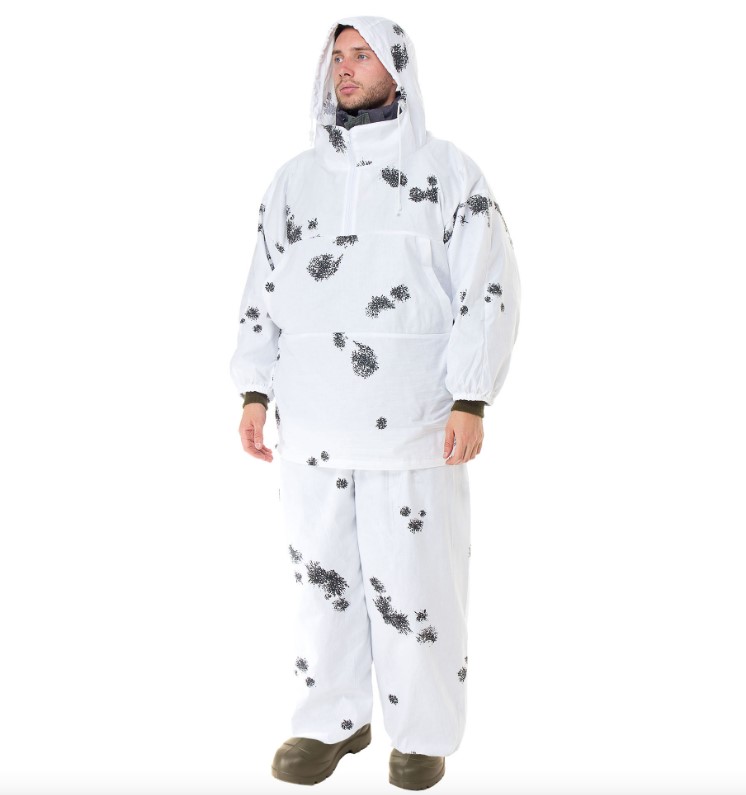 Костюм маскировочный Метель зимний Клякса бязь