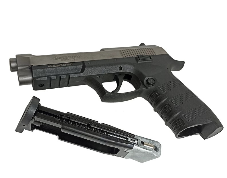 Пневматический пистолет EKOL ES P92 Fume 4,5к никель (2)