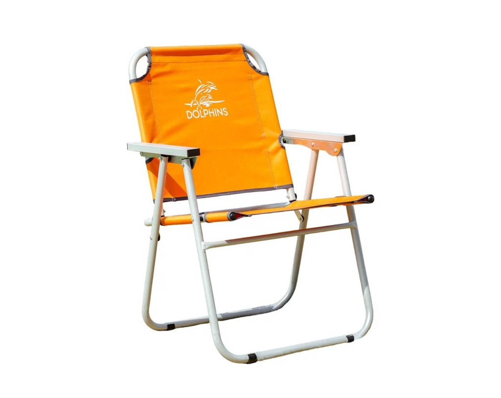 Кресло-шезлонг пляжное Кедр Dolphins оранж/AKS-13/