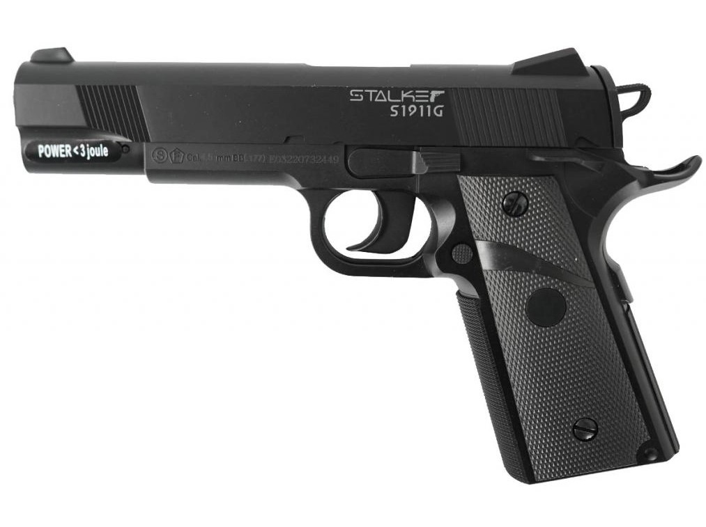 Пневматический пистолет Stalker S1911G к.4,5мм+250 шар./ /ST-12051G/ (1)