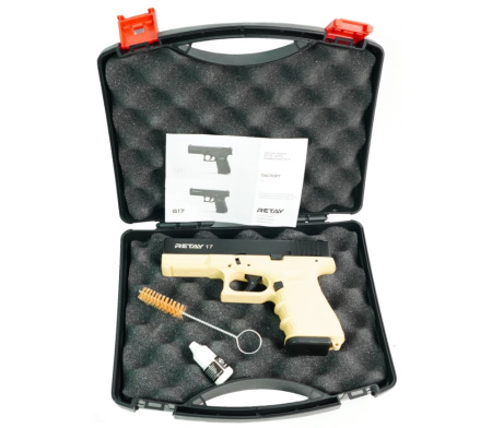 Макет охолощенный пистолета Glok 17 Yellow к.9мм РАК (3)
