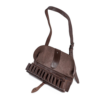 Патронташ Хольстер 24*12 двухрядный кожа коричневый /190010035/