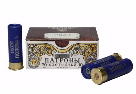 Патрон СКМ 12/70 пуля Полева-6 33,5гр.(10)