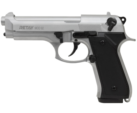 Макет охолощенный пистолета MOD92 (Beretta 92) хром к.9мм (1)