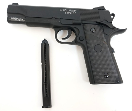 Пневматический пистолет Stalker S1911RD к.4,5мм блоубэк+100 шар./ST-12061RD/ (2)