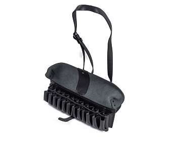 Патронташ Хольстер 24*12 двухрядный кожа черный/190010033/