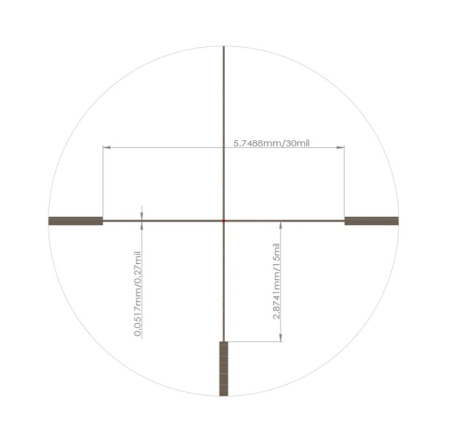 Прицел ARTELV CRS 1-4*24 SFP,30мм, с подсветкой fiber